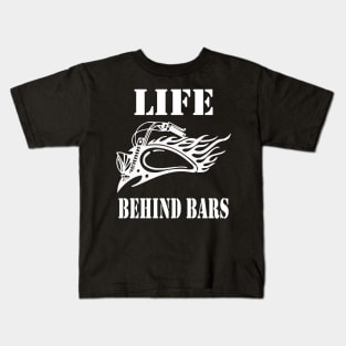 Life Behind Bars Motorcycle Design Kids T-Shirt